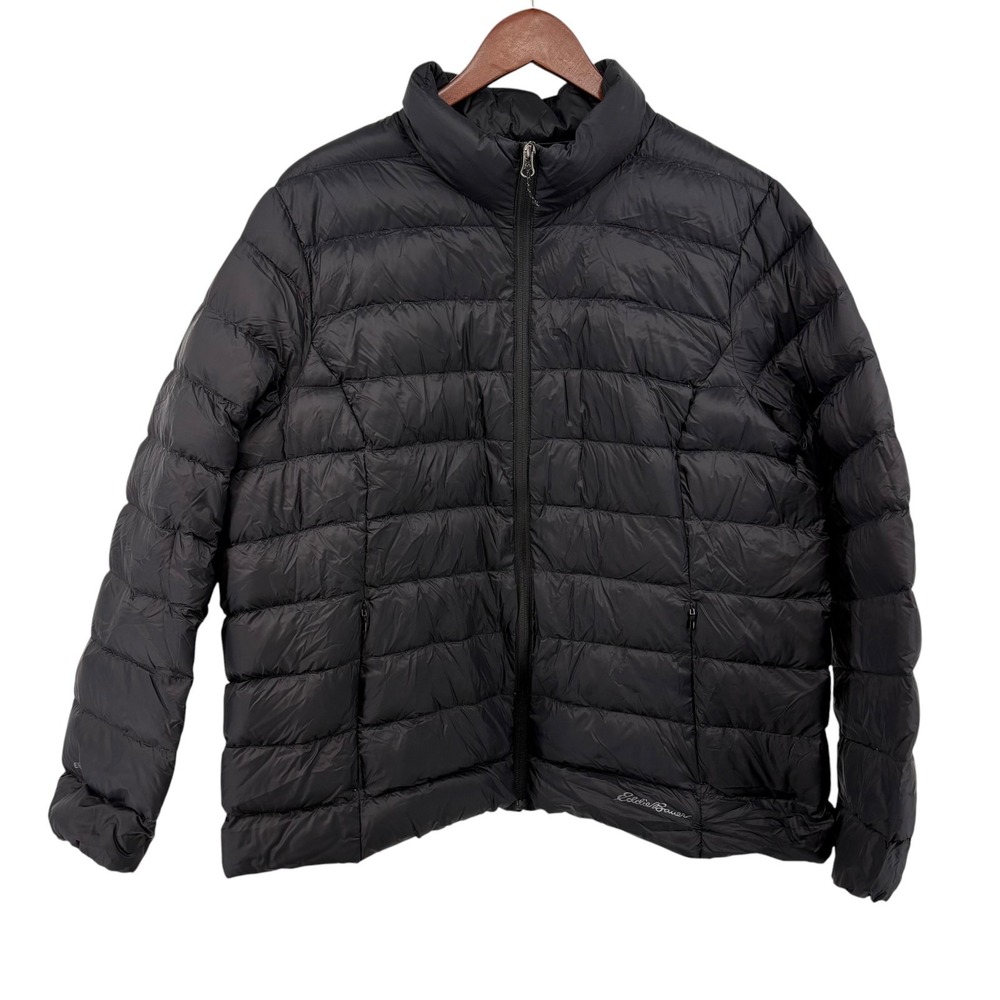 Eddie Bauer CirrusLite Women's 650 Fill Down Puffer Jacket 2XL Black Packable